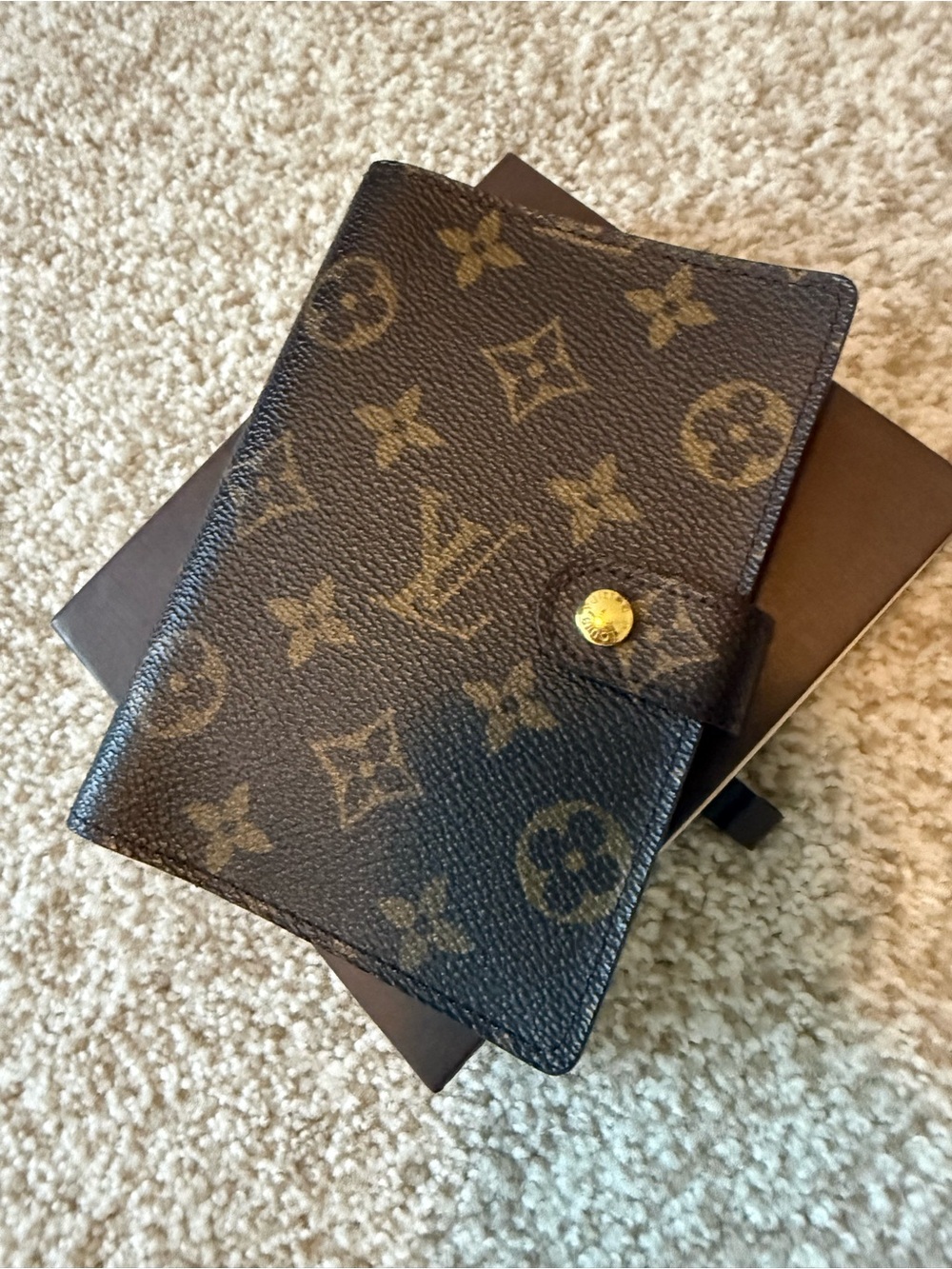 Louis Vuitton Monogram Agenda in Brown and Gold